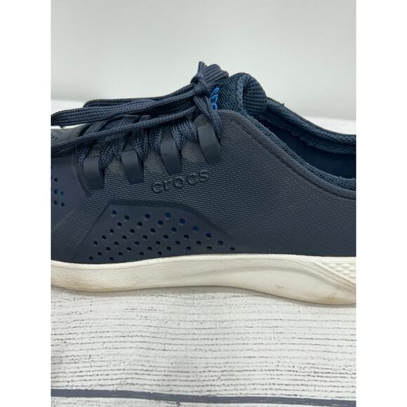Crocs Lite Ride Pacer Mens Navy Breathable Lace Up Sneakers Shoe Size 7 - Picture 5 of 11